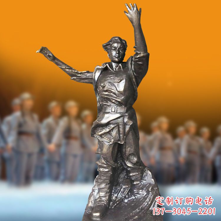 沧州黄河大合唱创作者冼星海仿铜雕像