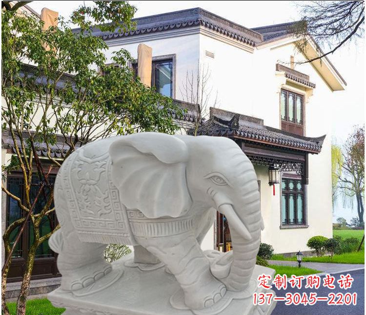 沧州大象汉白玉雕塑