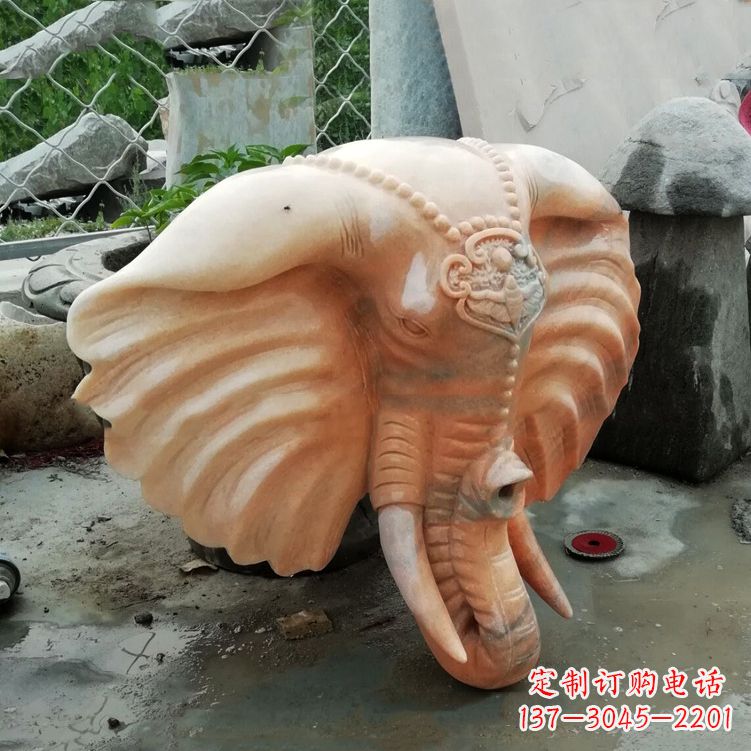 沧州精美大象头雕塑