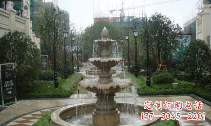 沧州别墅景观大型喷泉石雕 (2)