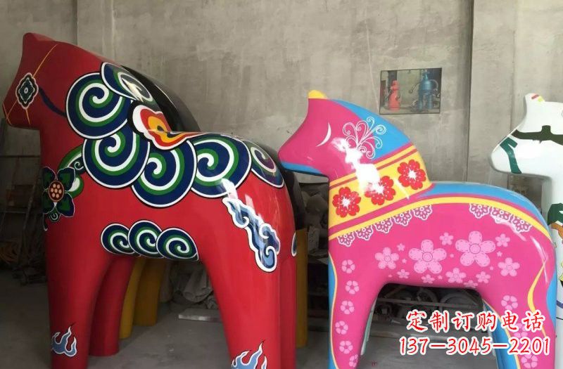 沧州新颖独角兽彩绘玻璃钢装饰品