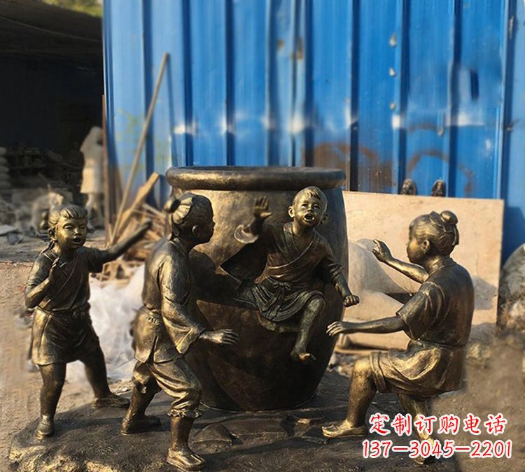 沧州司马光雕塑以玻璃钢仿铜创作