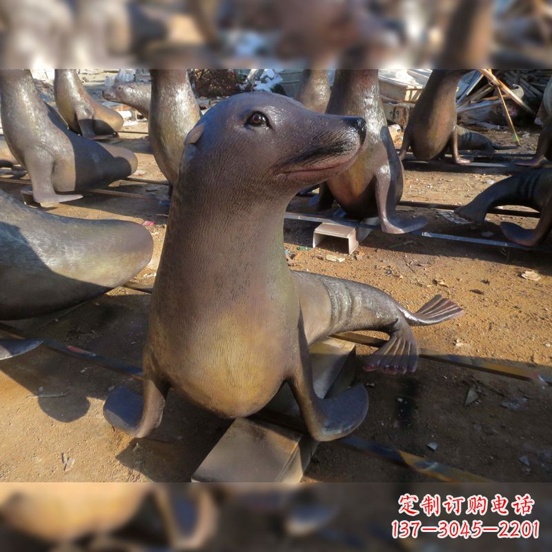 沧州玻璃钢海豹雕塑——精美的艺术品