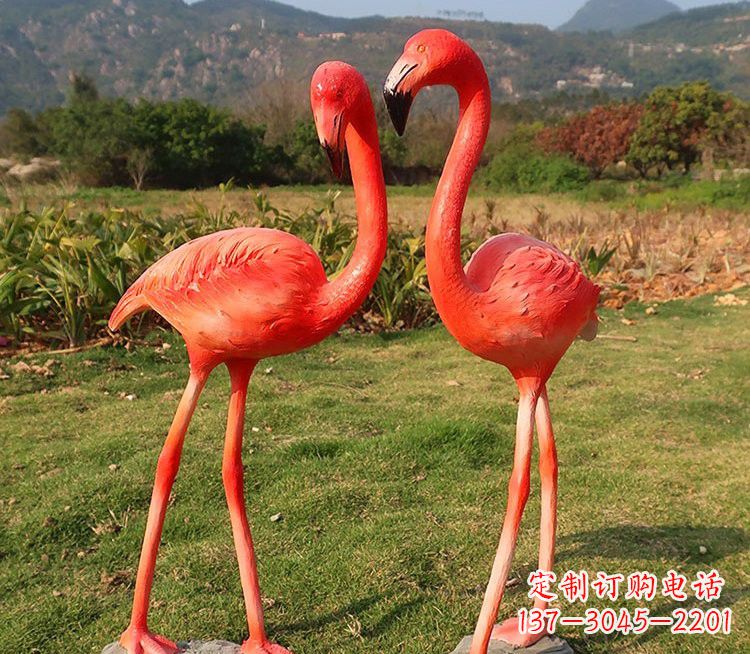 沧州玻璃钢仿真火烈鸟雕塑极致精细的艺术品