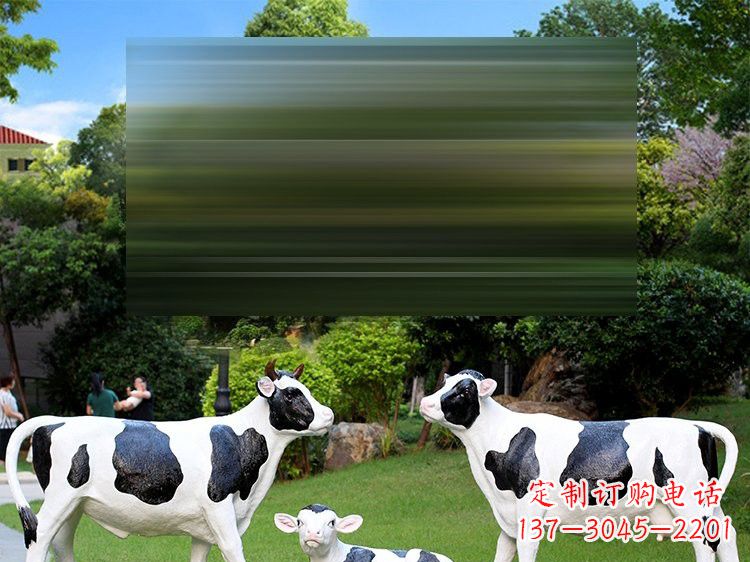沧州玻璃钢仿真奶牛雕塑以现实奶牛为灵感