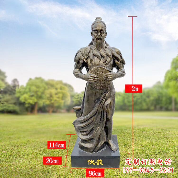 沧州伏羲玻璃钢雕塑传承中华文化的精神家园