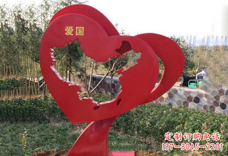 沧州不锈钢爱国镂空中国地图雕塑