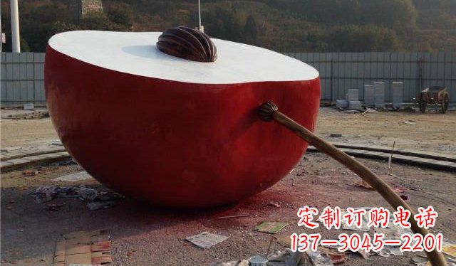 沧州精美不锈钢苹果雕塑