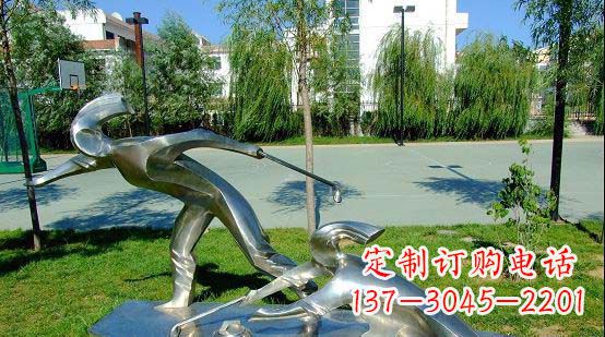 沧州不锈钢冰壶雕塑艺术与运动的完美结合