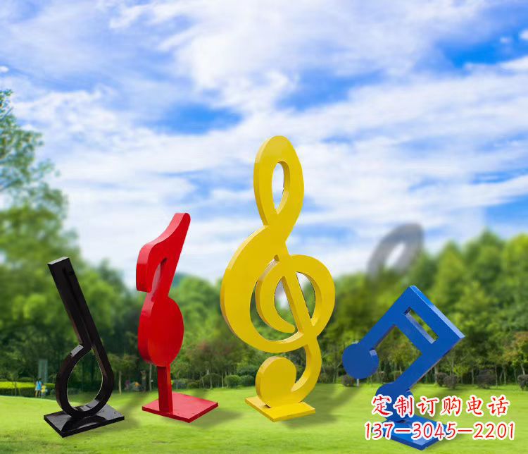 沧州精美的不锈钢音符雕塑