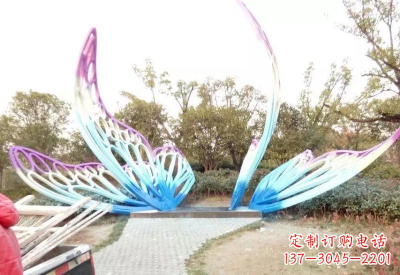 沧州不锈钢彩色蝴蝶雕塑