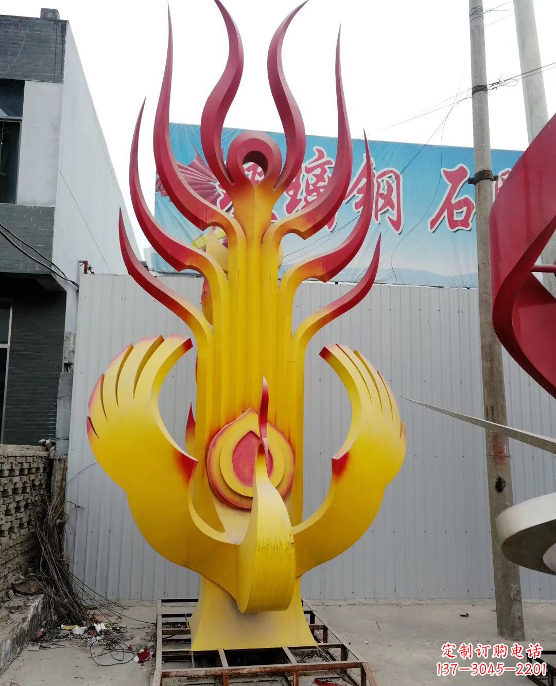 沧州不锈钢彩色凤凰雕塑美丽的象征