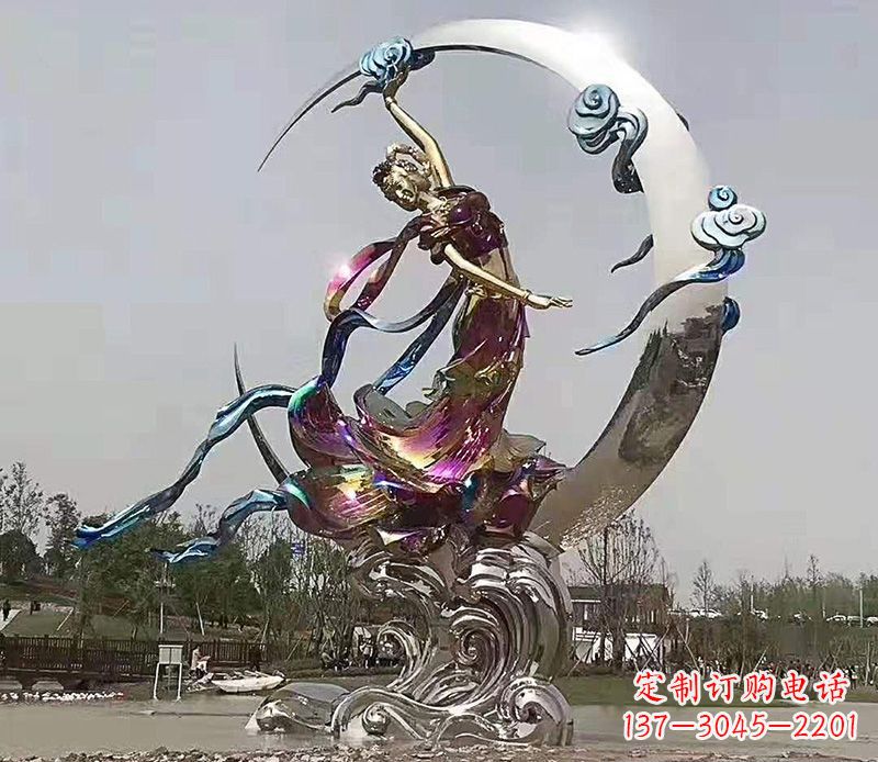沧州不锈钢嫦娥奔月雕塑