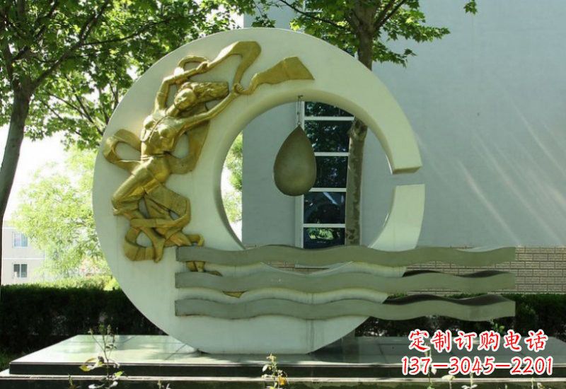 沧州不锈钢嫦娥奔月雕塑——传承中华文化