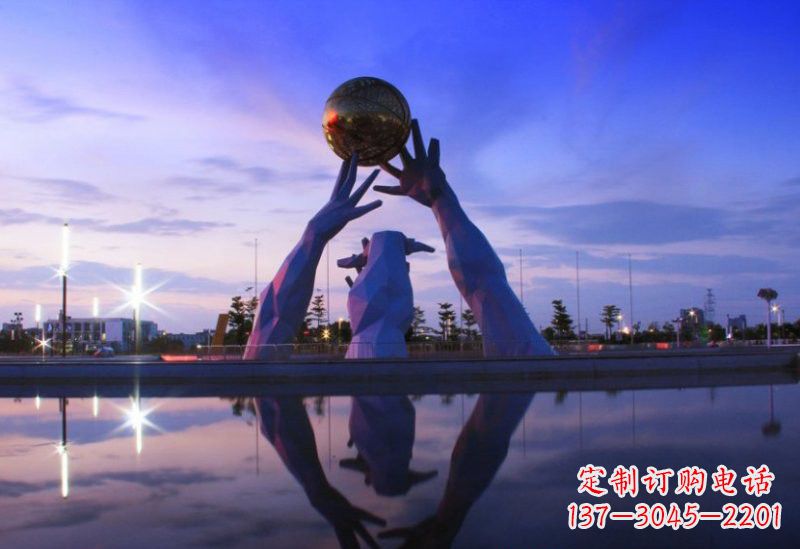 沧州不锈钢城市的地球雕塑