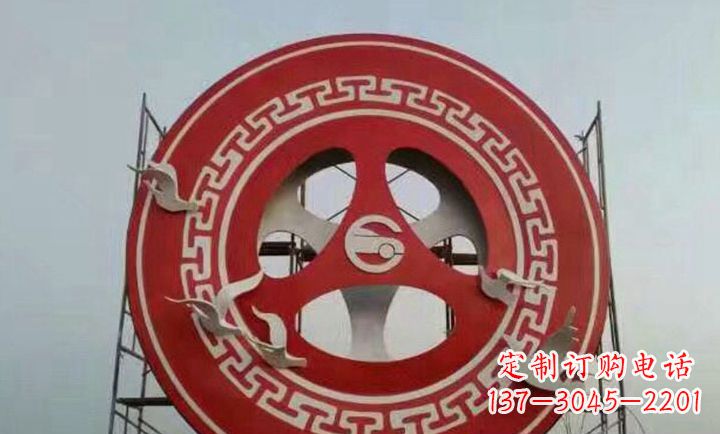 沧州不锈钢齿轮雕塑象征着时代进步