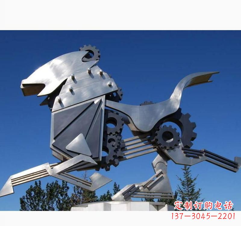 沧州不锈钢齿轮飞马雕塑精致细腻的艺术品