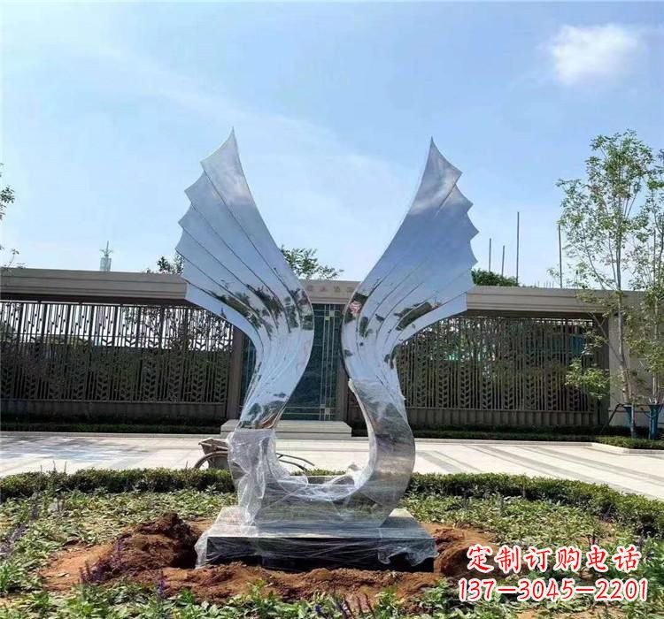 沧州精美不锈钢翅膀雕塑