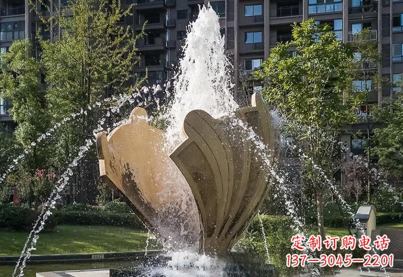 沧州不锈钢贝壳喷泉雕塑精美而又耐用