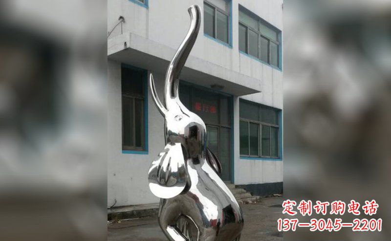 沧州精致的不锈钢大象雕塑