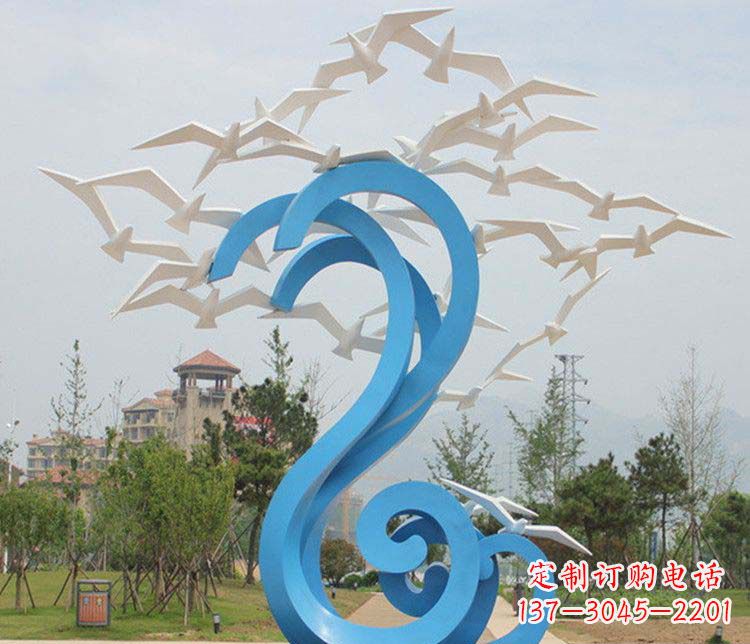 沧州不锈钢大雁雕塑传承传统文化的象征