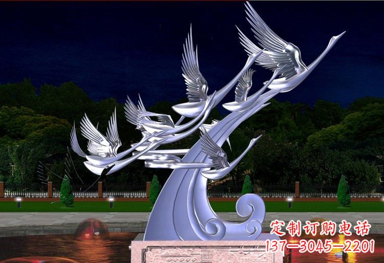 沧州不锈钢雕塑——以天鹅为灵感