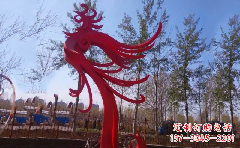 沧州不锈钢凤凰雕塑——象征着美丽与力量
