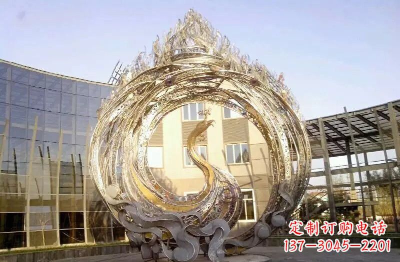 沧州不锈钢凤凰涅槃雕塑