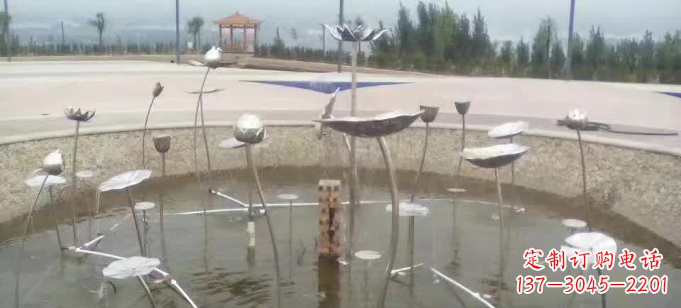 沧州精美不锈钢荷花雕塑