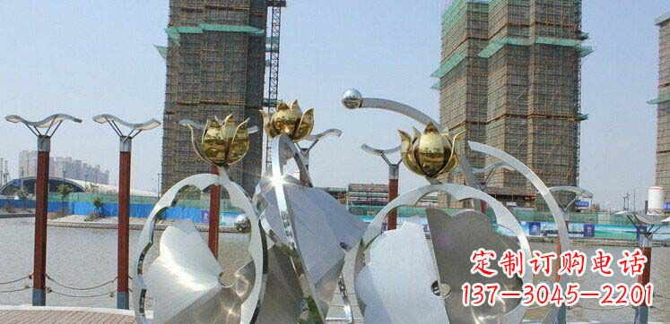 沧州不锈钢荷叶雕塑——缔造经典之美