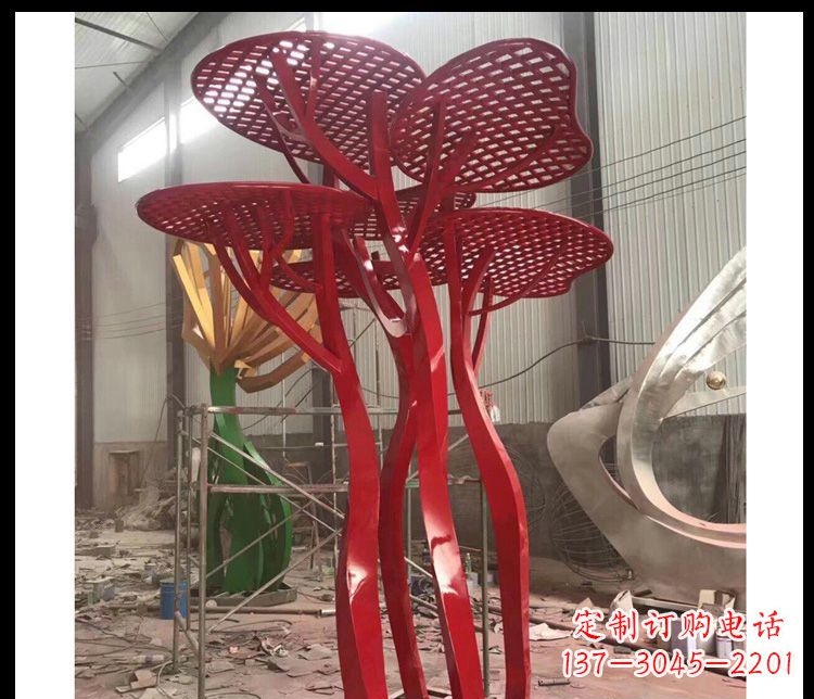 沧州不锈钢蘑菇景观雕塑