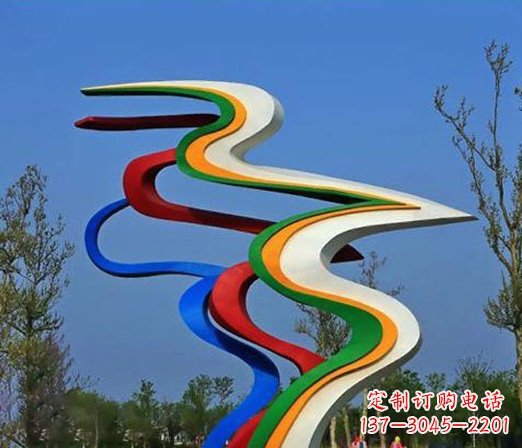 沧州精美不锈钢飘带雕塑