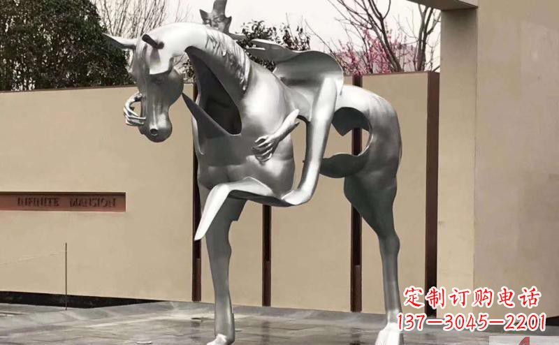 沧州不锈钢骑马雕塑精美外形与经久耐用