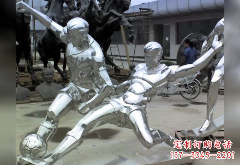 沧州足球不锈钢抽象雕塑