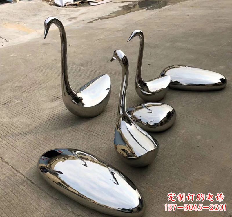 沧州不锈钢仙鹤雕塑精致而古典