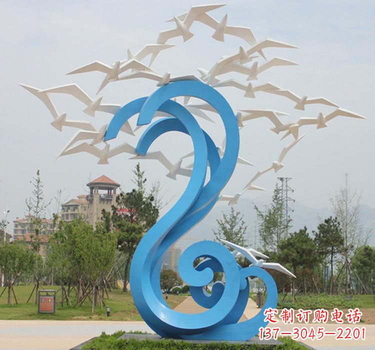 沧州新题目精美不锈钢大雁雕塑