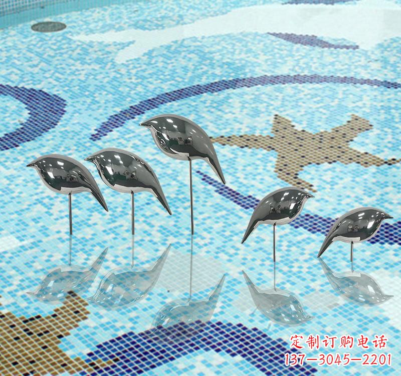 沧州不锈钢创意鸽子雕塑展现精致美感
