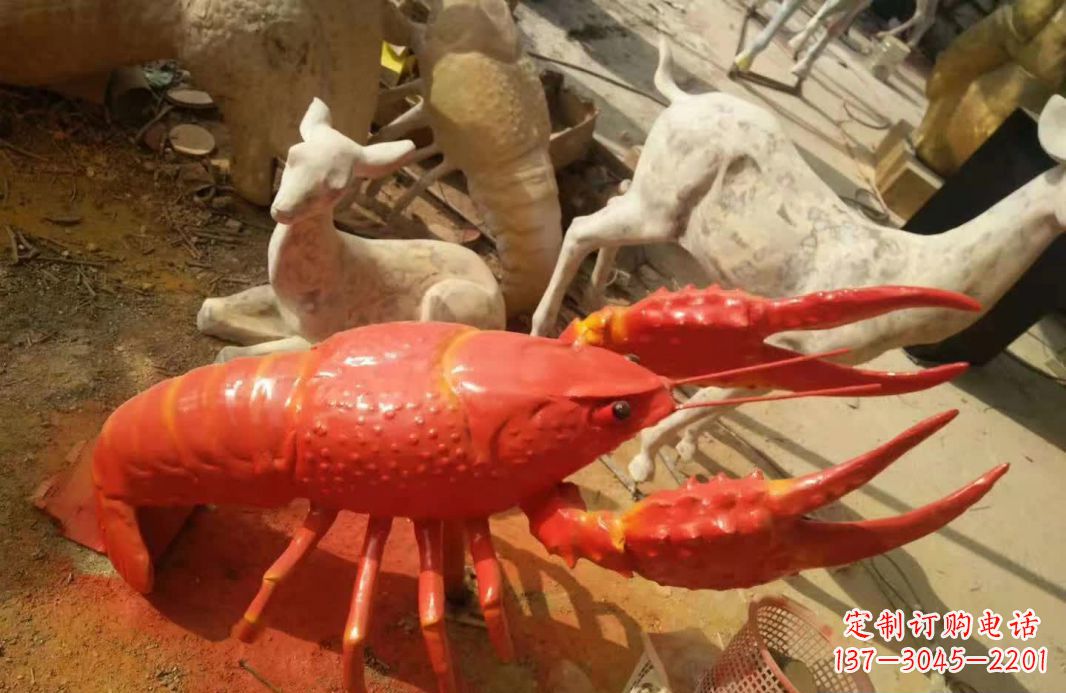 沧州不锈钢大龙虾雕塑象征着力量与美丽
