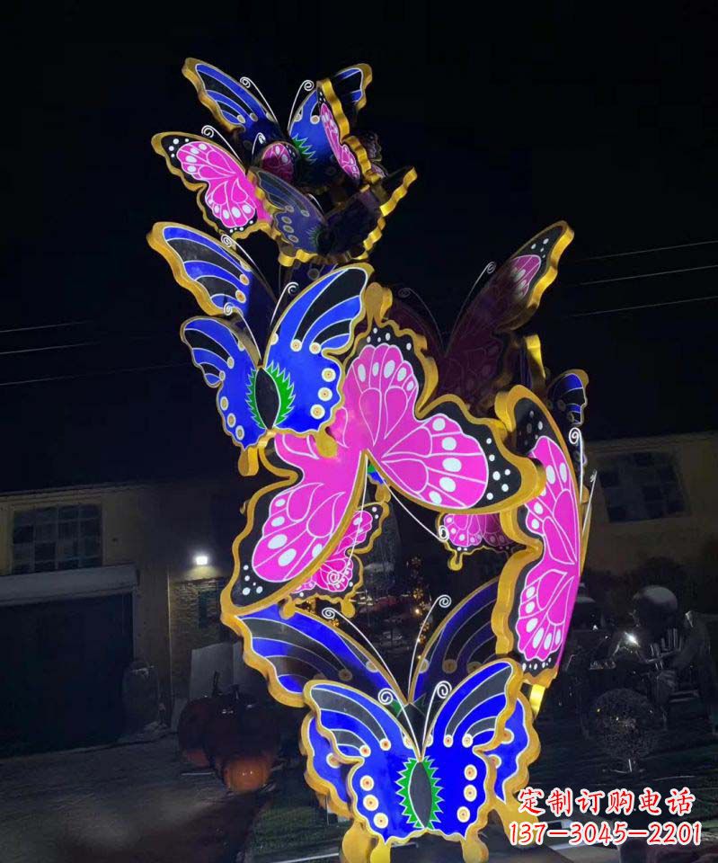 沧州不锈钢蝴蝶雕塑彩绘魅力无限
