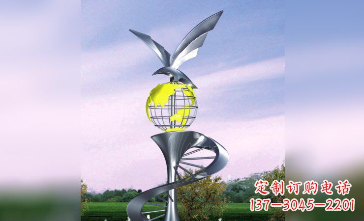 沧州雄鹰展翅,不锈钢雕塑飞翔
