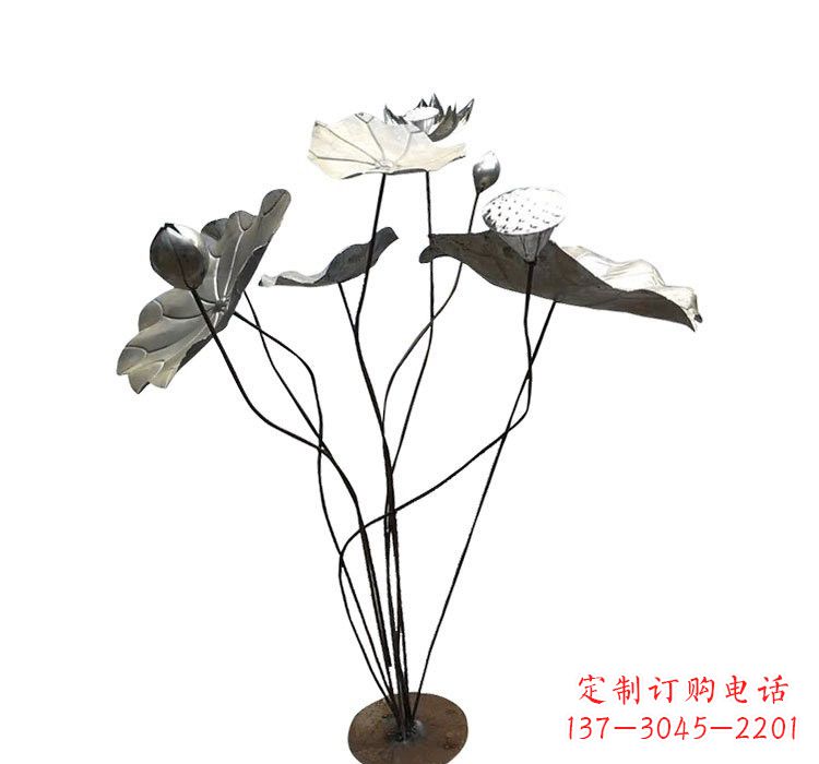 沧州不锈钢锻造莲花雕塑精美外形,长久耐用