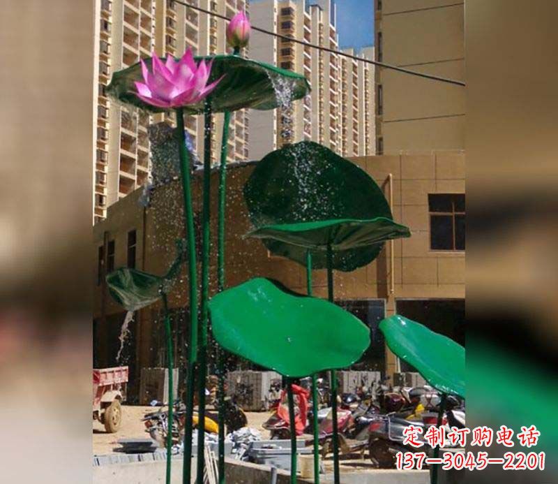 沧州不锈钢仿真荷花雕塑
