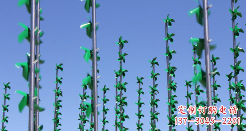 沧州螺旋风车给广场景观带来的旋转欢乐