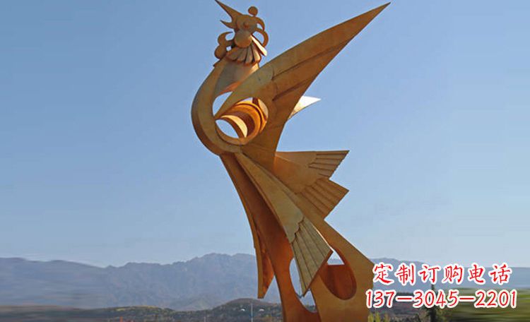 沧州不锈钢凤凰雕塑,给环境增添灵动之美