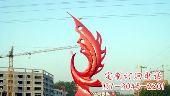 沧州凤凰城市的不锈钢雕塑