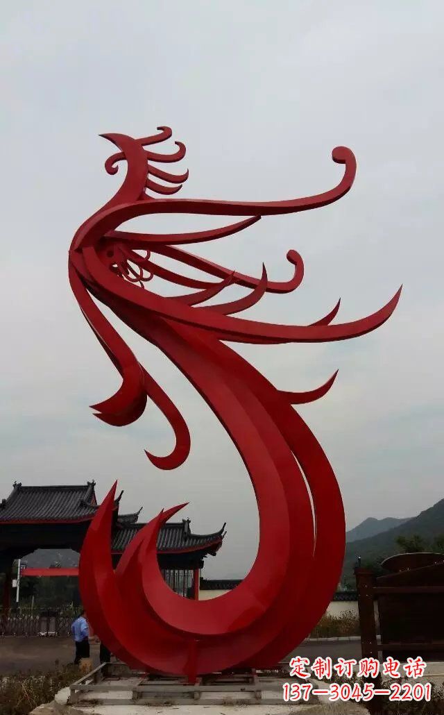 沧州凤凰雕塑象征着和平与繁荣