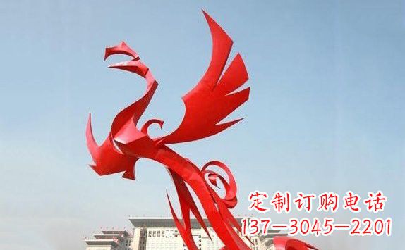 沧州不锈钢凤凰展翅雕塑精致的艺术品