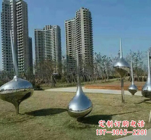 沧州不锈钢陀螺雕塑精美装饰公园环境