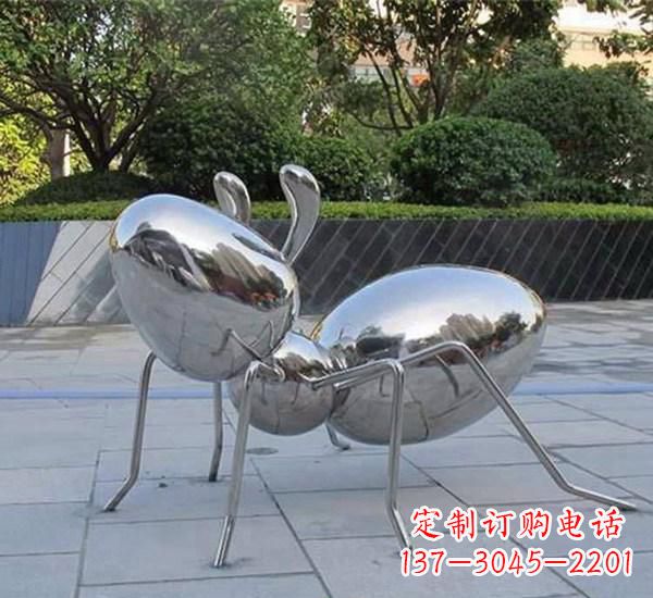沧州不锈钢蚂蚁雕塑一座镜面公园的精美装点