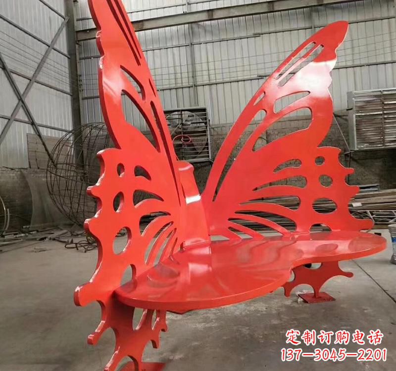 沧州不锈钢蝴蝶座椅雕塑美丽的艺术作品